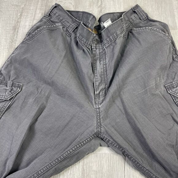 Carhartt Pants Mens 42x30 Beige Cargo Ripstop Relaxed Fit FORCE Workwear Baggy X - Picture 4 of 11